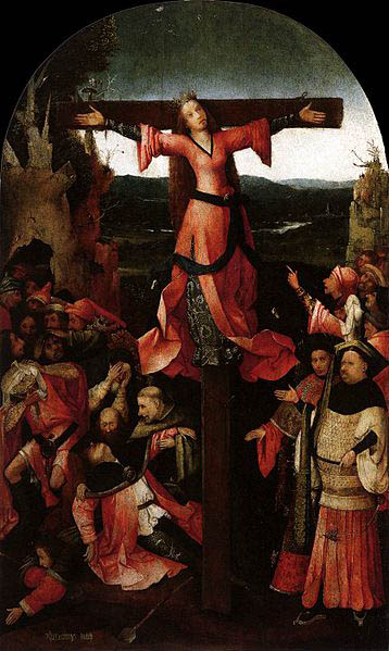Hieronymus Bosch Triptych of the crucified Martyr